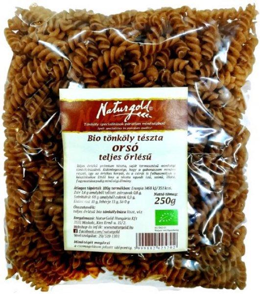 Bio tönköly orsó tészta teljes őrlésű 250g