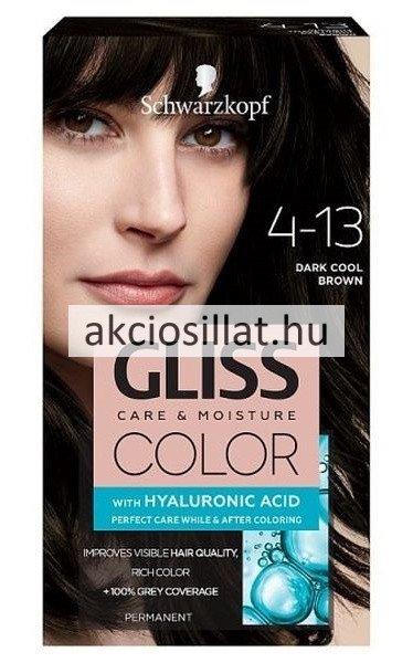 Schwarzkopf Gliss Color hajfesték 4-13 Hűvös sötétbarna