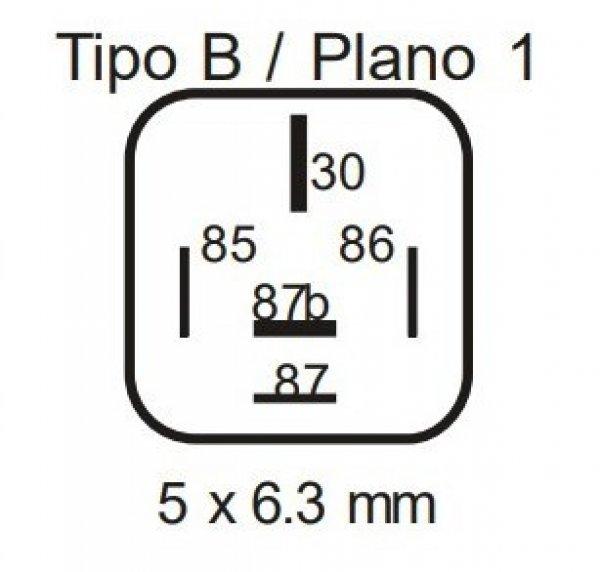 Relé 12V 5 lábú 2X20A