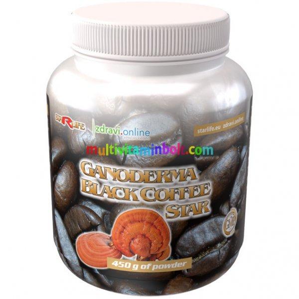 Ganoderma Black Coffee Star, Instant Arabica Kávé gyógygombával, 450 g, 1
adagban 750 mg Ganoderma gomba - Starlife 