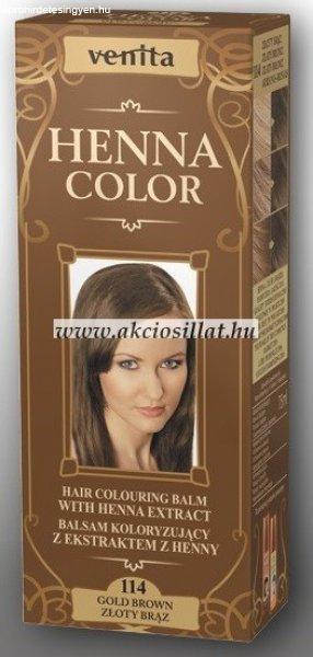 Venita Henna Color gyógynövényes krémhajfesték 75ml 114 Gold Brown