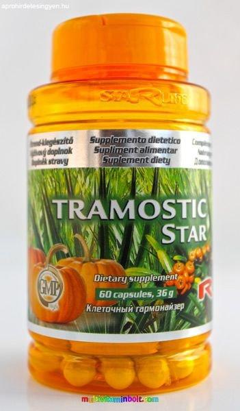 Tramostic Star 60 db kapszula, 500 mg fűrészpálma kivonattal, cink, tök,
E-vitamin, afrikai szilva a prosztata egészségéért - StarLife