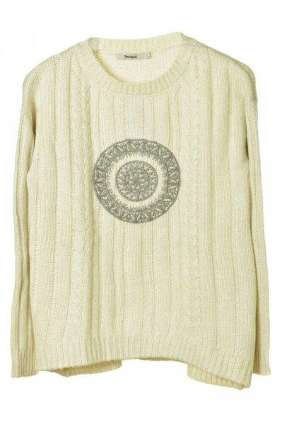 Desigual Maila fehér női pulóver – L