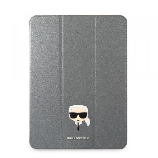 Karl Lagerfeld Apple iPad Pro 11 (2021) Metal Saffiano oldalra nyíló könyv
tok ezüst (KLFC11OKHG)