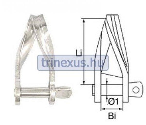 Sekli csavart inox 6 x 36 mm LIN