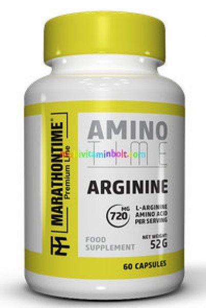 L-Arginin 60 db kapszula, 750 mg HCL , 2 havi adag - Marathontime