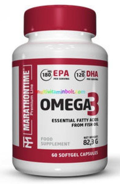 Omega-3 halolaj 60 db lágyzselatin kapszula, 1000 mg, EPA 180 mg, DHA 120 mg -
Marathontime