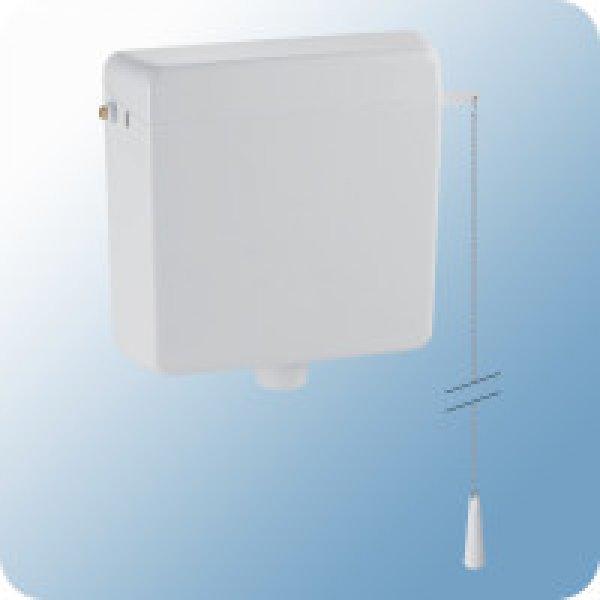Geberit AP123 falon kívüli WC tartály magas szereléshez, 1 mennyiséges
öblítés, lánccal
