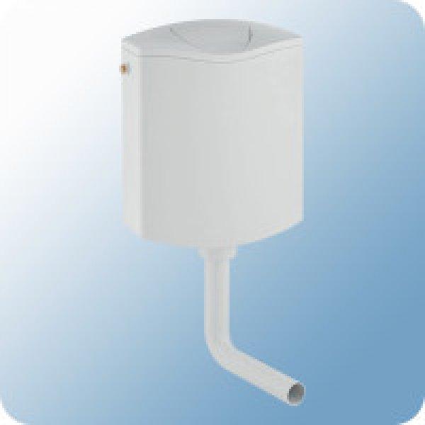 Geberit AP116plus falon kívüli WC tartály alacsony szereléshez, 2
mennyiséges öblítés, vízkezelő-tabletta bedobónyílással