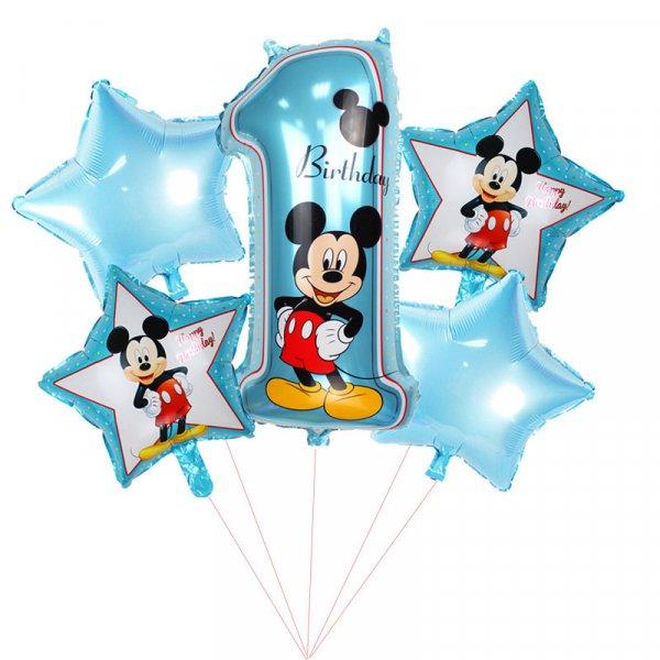 Első születésnap Mickey egér fólia lufi szett - 81 cm