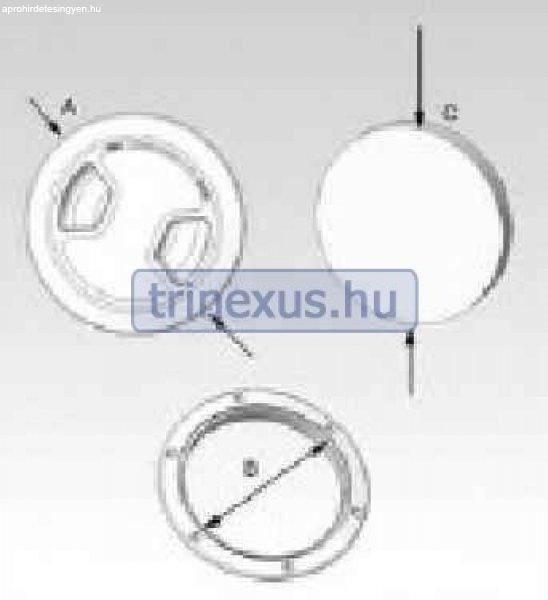 Tárolórekesz fedél, kör, műag 102-143mm EVA