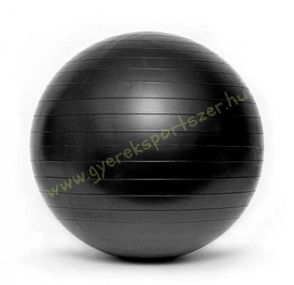Gimnasztikai labda 85 cm fekete, erősített kivitel pumpával fekete, SMJ