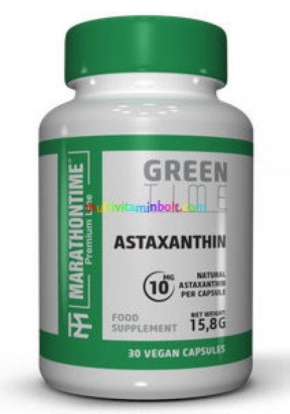 Astaxanthin 30 db vegán kapszula, 10 mg, Haematococcus pluvialis mikroalga
kivonatból - Marathontime