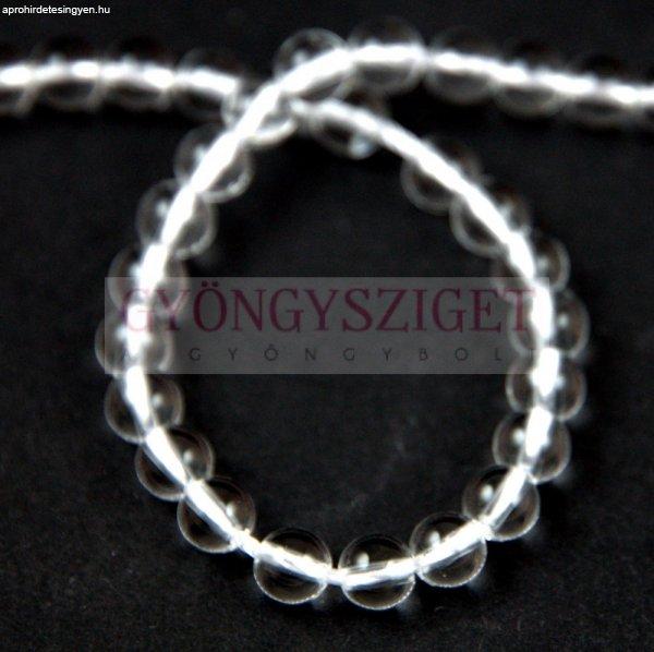 Hegyikristály gyöngy - 10mm - szálon