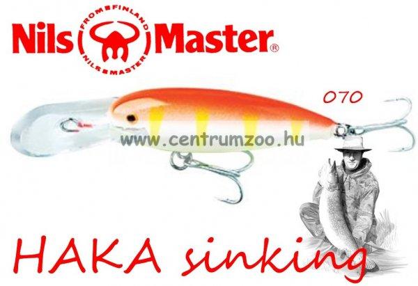 Nils Master Haka Sinking 7Cm 12G Wobbler (Color-070) Orange-Yellow Tiger
