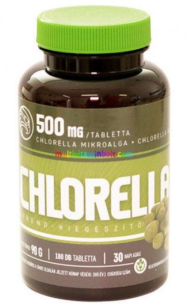 Chlorella zöldalga 180 darab tabletta, 500 mg - MannaVita