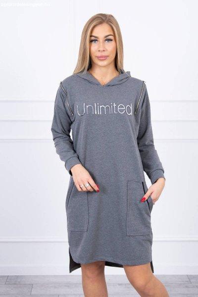 Unlimited ruha zsebekkel és cipzárral modell 9190 grafit szín