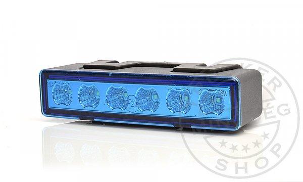 Beépíthető kék villogó 6 POWER LED 12/24V