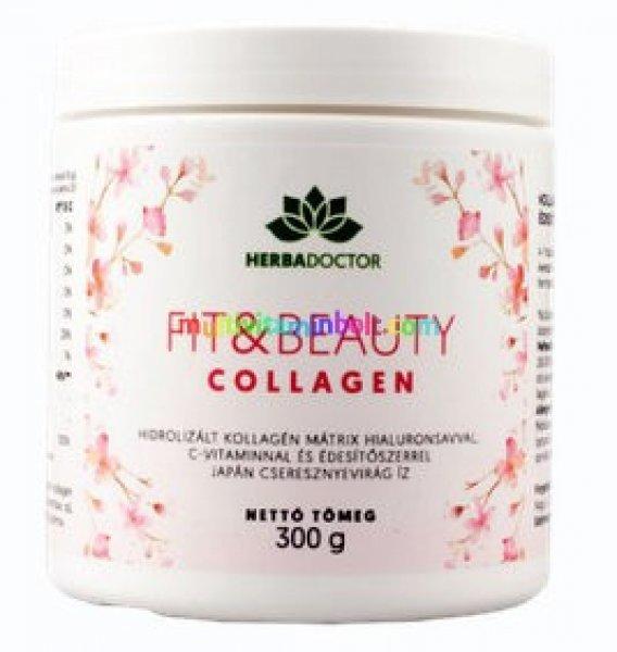 Fit & Beauty prémium hidrolizált kollagén mátrix, 14g kollagén, 100 mg
hialuron adagonként, Japán cseresznye íz 300 g - HerbaDoctor