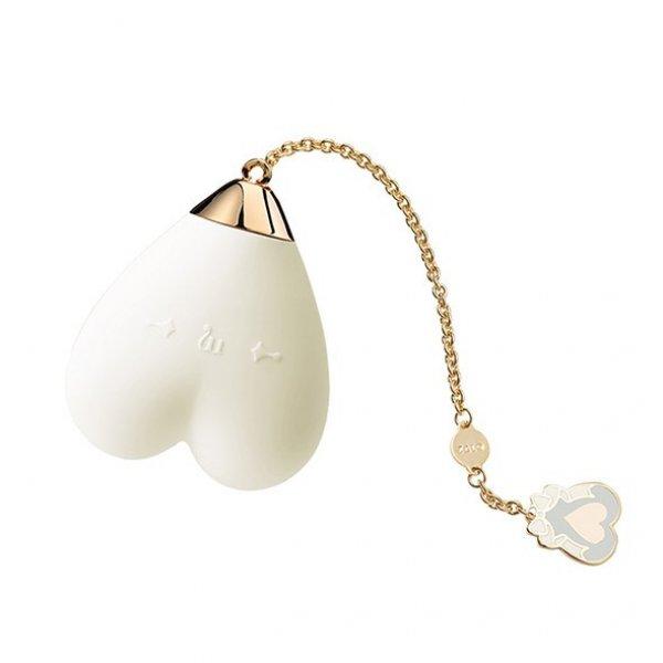 Zalo - Baby Heart white - akkus, vízálló luxus csikló vibrátor