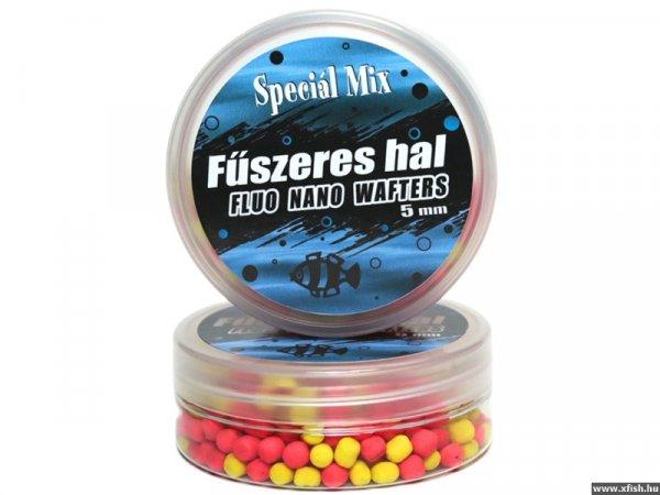 Speciál mix Fluo Nano Wafters csali Fűszeres hal 5 mm 15 g