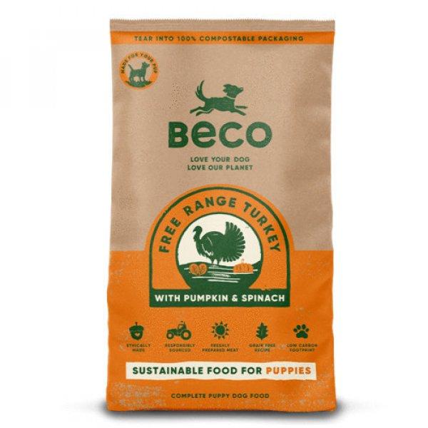 Beco eledel Puppy Szabadtartású Pulyka Sütőtökkel és spenóttal 2 kg