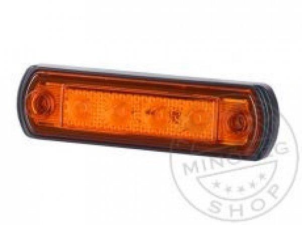 LED helyzetjelző lámpa (110x31) 12/24V sárga, kristály