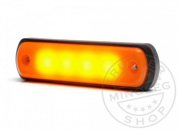 LED helyzetjelző lámpa (110x31) 12/24V sárga, opál