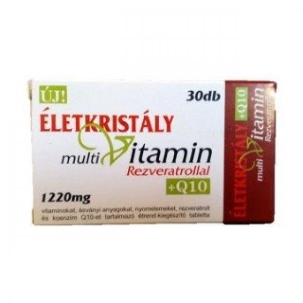 Életkristály multivitamin tabletta rezveratrollal + Q10 (30 db)