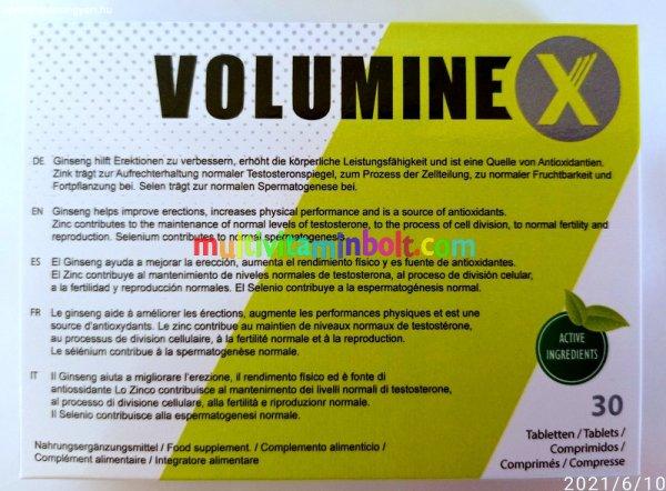 VolumineX 30 db tabletta, vitaminokkal, szelénnel, cinkkel, magnéziummal,
növényi kivonatokkal - férfitermékenység elősegítésére
