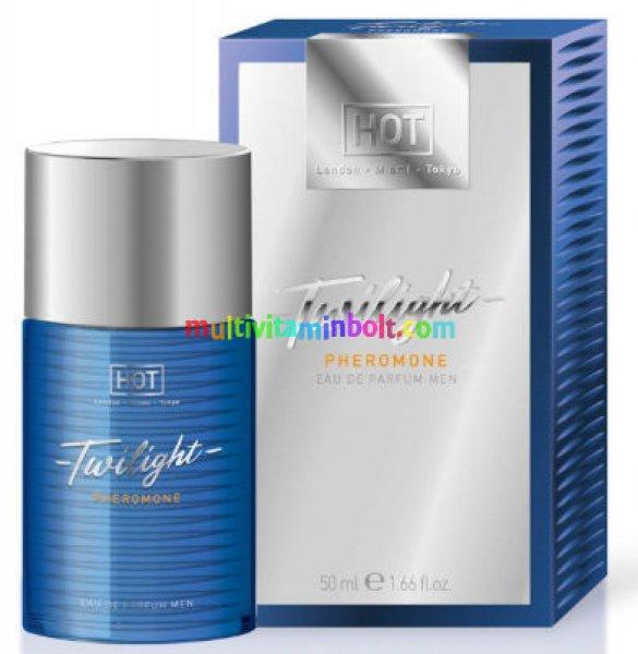 HOT Twilight Man 50 ml, Feromon Parfüm Férfiaknak, Francia parfüm, extra
feromonnal, érzéki illattal