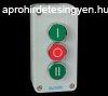 Nyomgomb tokozott IP65 zld, piros, zld