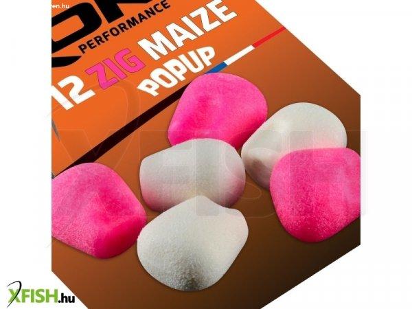 Rok Fishing Zig Maize Ultra Pop-Up Gumikukorica Natúr Pink-Fehér 12 db/csomag
