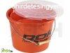 Rok Fishing Round Bait Bucket Vdr szett tetvel Narancssr