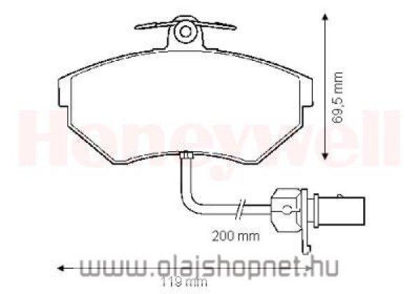 Vw Passat Első Fékbetét 2000-2005 TRW Visszajelzős