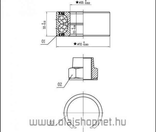 Fiat Punto 1,2 60 1999- Első kerékcsapágy ABS-el szerelt járművekhez