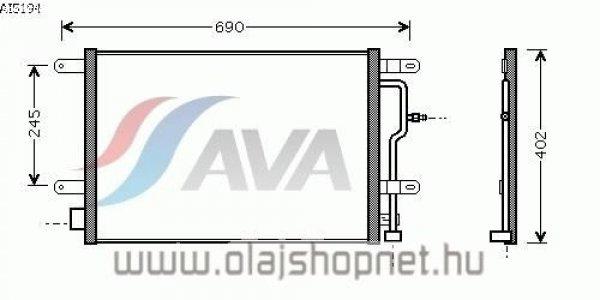 Audi A4 Légkondihűtő 03.1-ig (OE 8E0.260.403 A/B 2001-