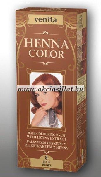 Venita Henna Color gyógynövényes krémhajfesték 75ml 8 Ruby Rubintvörös