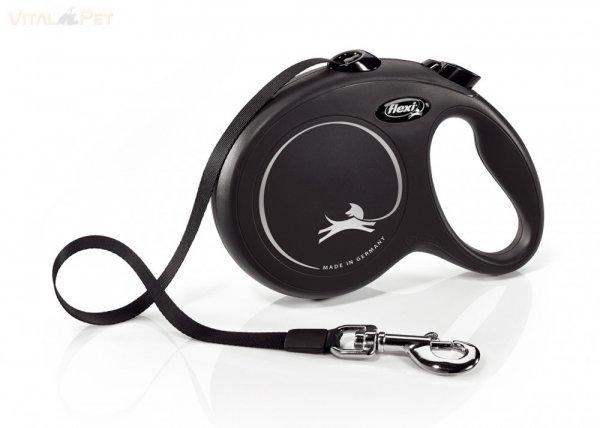 Flexi new szalagos 5 m classic L 50 kg fekete