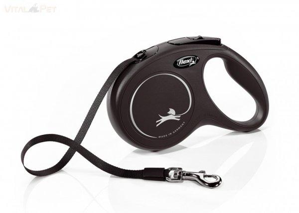 Flexi new szalagos 5 m classic M 25 kg fekete