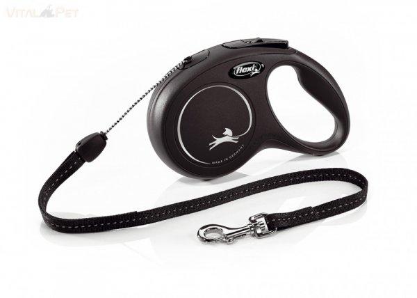 Flexi new zsinóros 5 m classic S 12 kg fekete
