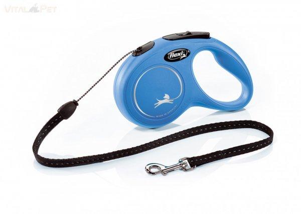 Flexi new zsinóros 5 m classic S 12 kg kék