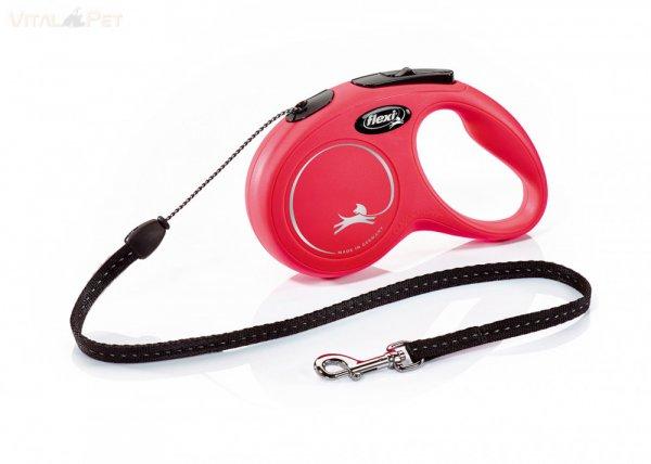 Flexi new zsinóros 5 m classic S 12 kg piros