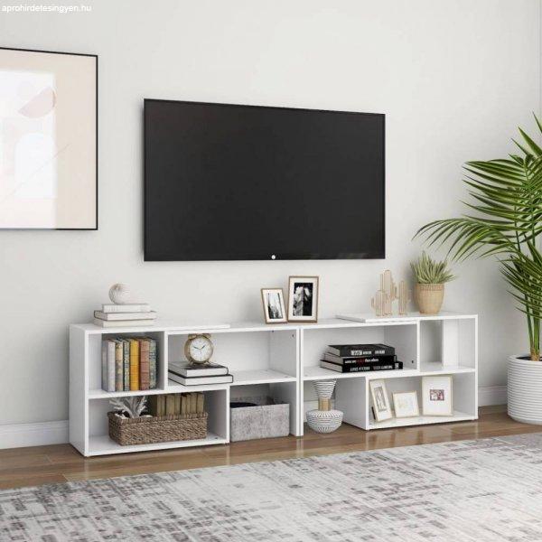 Fehér forgácslap tv-szekrény 149 x 30 x 52 cm