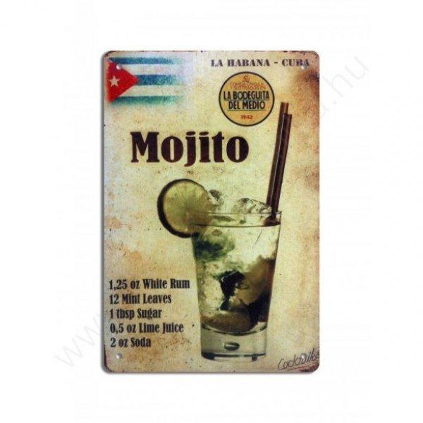 Mojito retro fémtábla