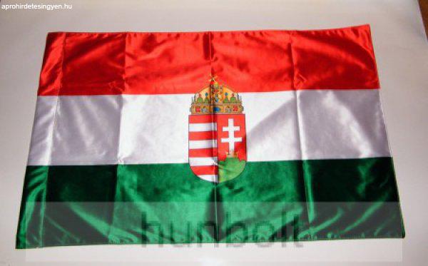 Kétoldalas nemzeti színű címeres zászló Poliészter anyagból (kültérre)
60x90 cm, rúd nélkül