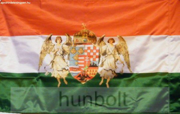 Kétoldalas nemzeti színű barna angyalos zászló Selyem anyagból 60x90 cm,
rúd nélkül