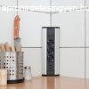Aluminium sarokeloszt 3db aljzattal, 2db USB csatlakozval