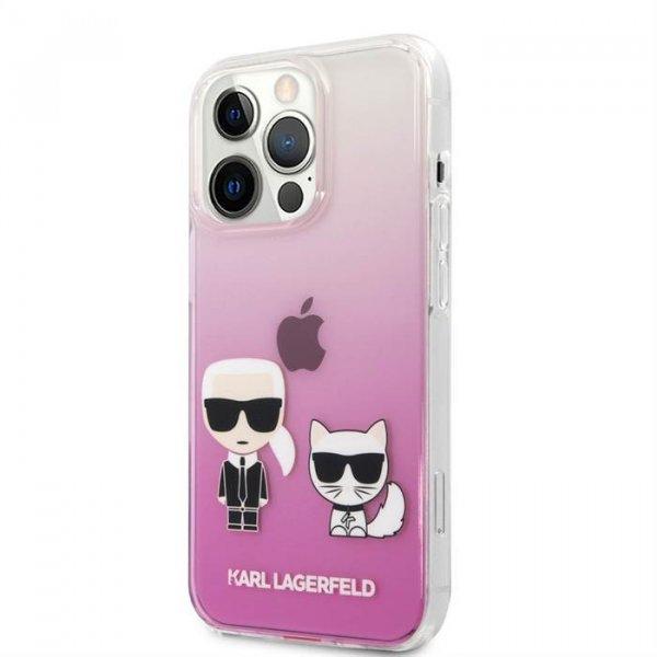 Apple iPhone 13 Pro KARL LAGERFELD KLHCP13LCKTRP TPU Hátlap - Rózsaszín