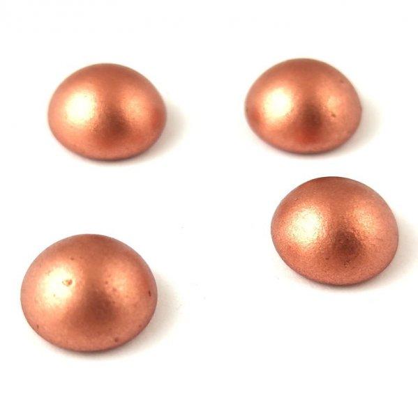 Cseh üveg kaboson - Matt Metallic Copper - 12mm